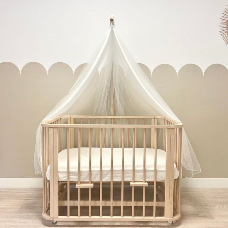 Co-sleeper ledikant zonder bekleding, babybedje, wiegje