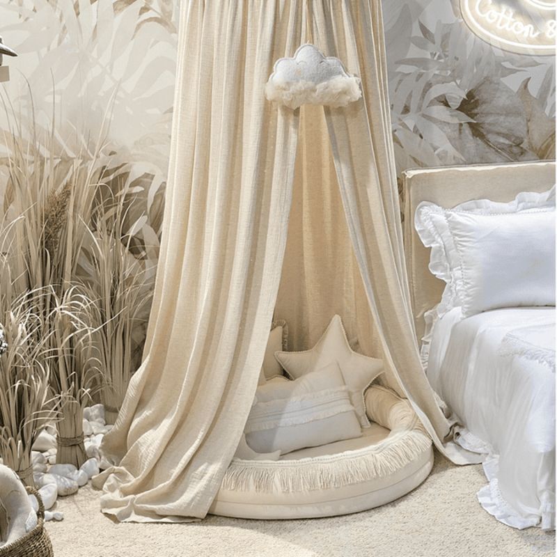 boho twist hemeltje, bedhemel, hemel voor babykamer, boho babykamer, boho kinderkamer, boho juniornest