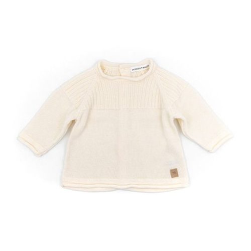 winter babytruitje offwhite, knitwear baby bamboom