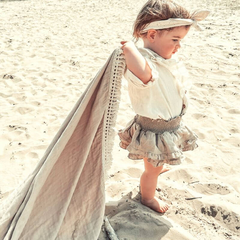 boho sand doek sweetlittlecrown, hydrofiele doeken in boho stijl