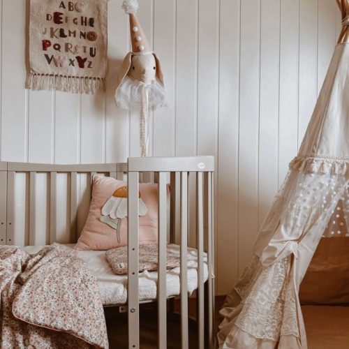 Ovaal wiegje & ledikant 7-1 olijfgroen