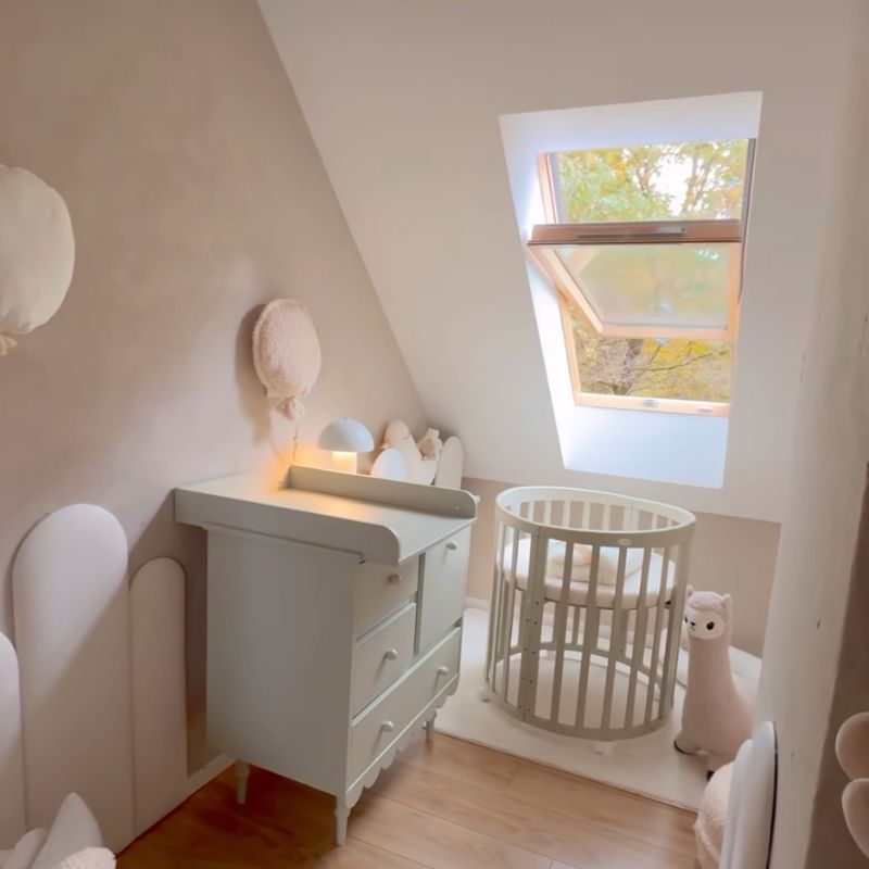 7-1 babybed olijf groen, rond wiegje, ovaal wiegje, schommelwiegje, rond schommelwiegje, witte wieg, wit babywiegje