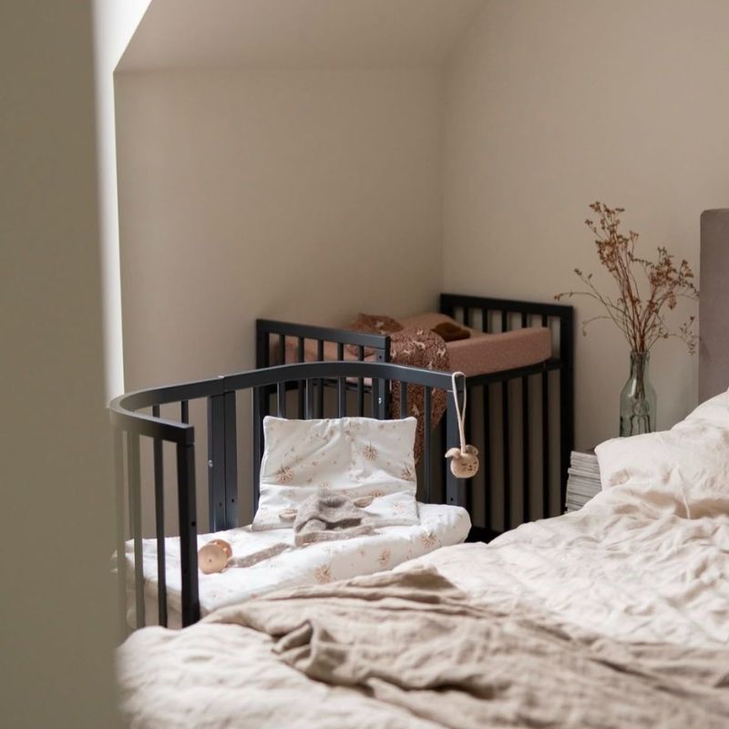 5-1 babybed zwart, cp-sleeper, babybox, babywieg, waldin babybed