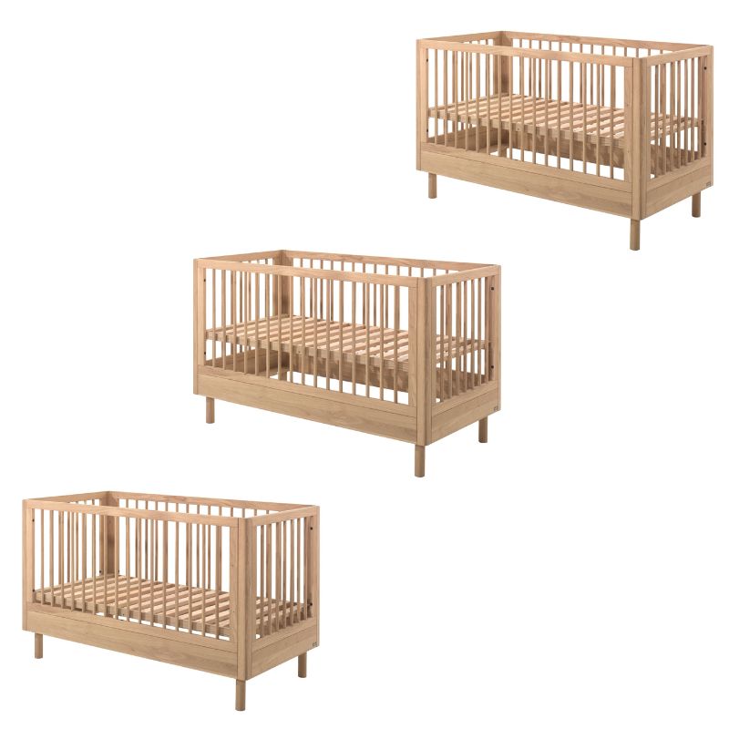 Forrest babybed naturel, babybedje, ledikant, peuterbed, 2-1 babybed, houden babybed, box