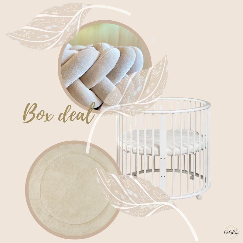 Witte ronde box, Witte box deal, baby box wit