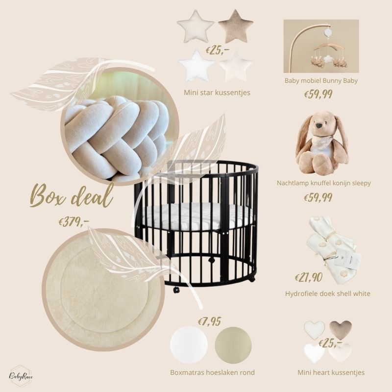Zwarte box baby, Zwarte ronde box, Zwarte box deal