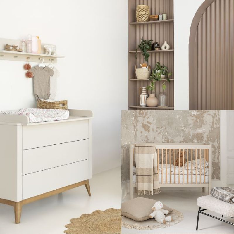 Commode, Beige commode, Commode seth, Baby commode pootjes